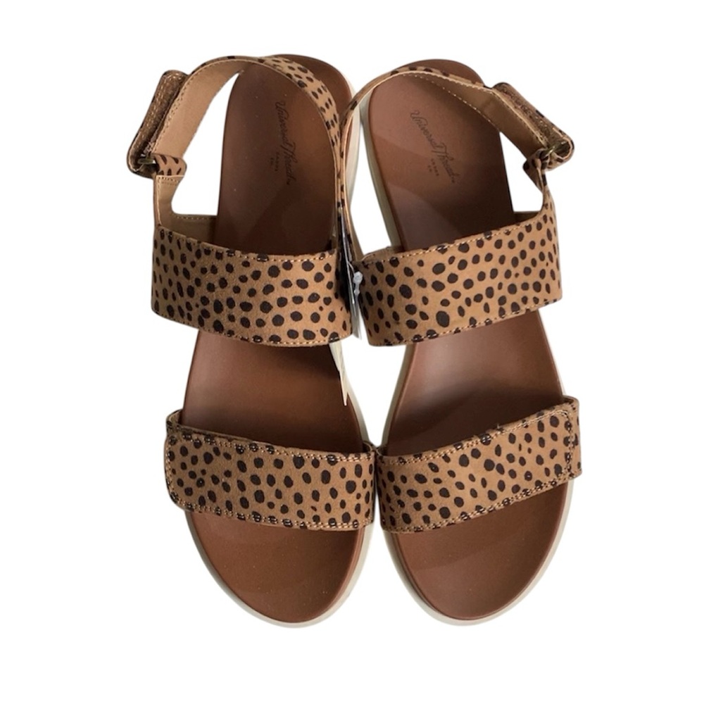 Universal Thread Natalie Leopard Print Sandals Easy Closure Comfort Size 10 NEW - Picture 10 of 14